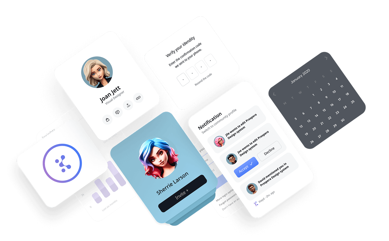 3D UI Kit Cards